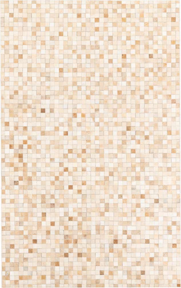 5' 1 x 8' 1 Cowhide Leather Rug