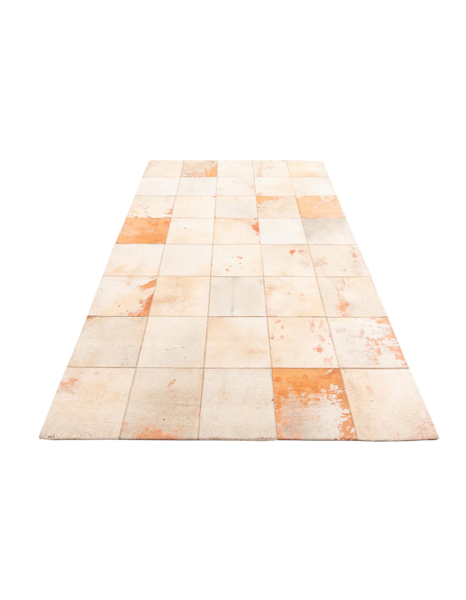 5' x 7' 10 Cowhide Leather Rug