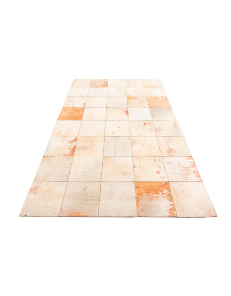 Detail image of 5' x 7' 10 Cowhide Leather Rug