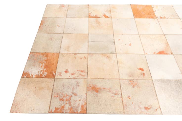 Detail image of 5' x 7' 10 Cowhide Leather Rug