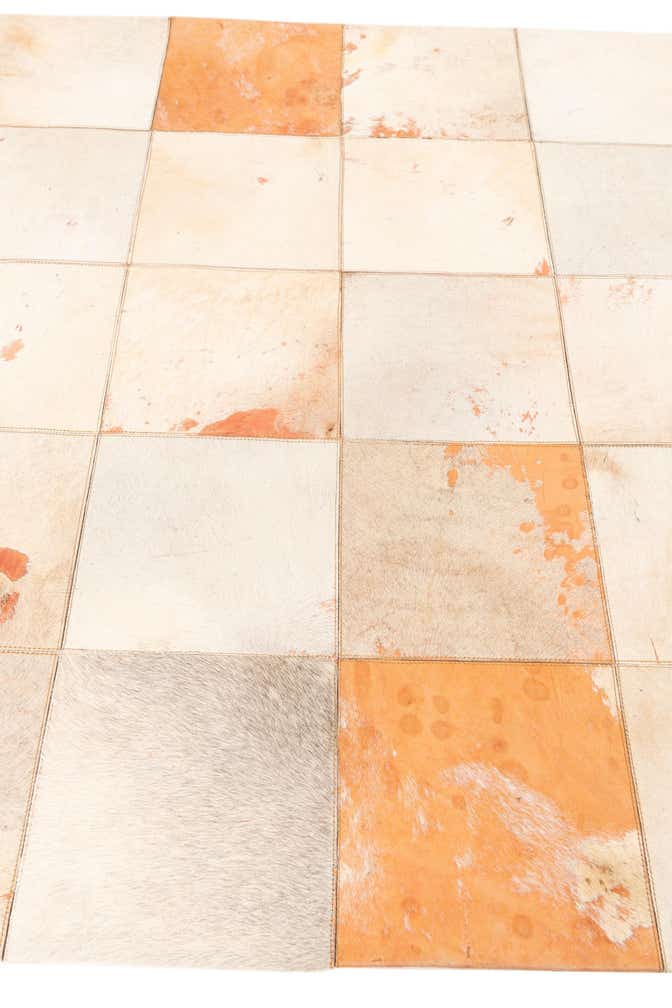 5' x 7' 10 Cowhide Leather Rug