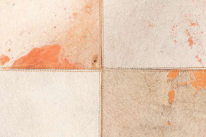 5' x 7' 10 Cowhide Leather Rug