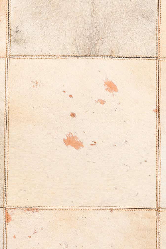 5' x 7' 10 Cowhide Leather Rug