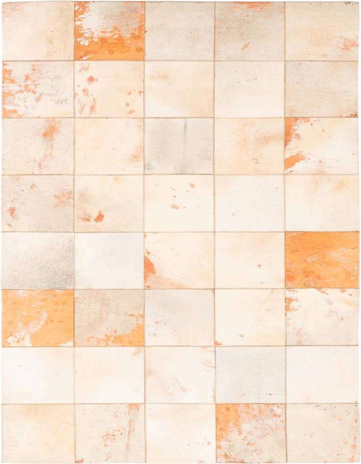 Detail image of 5' x 7' 10 Cowhide Leather Rug