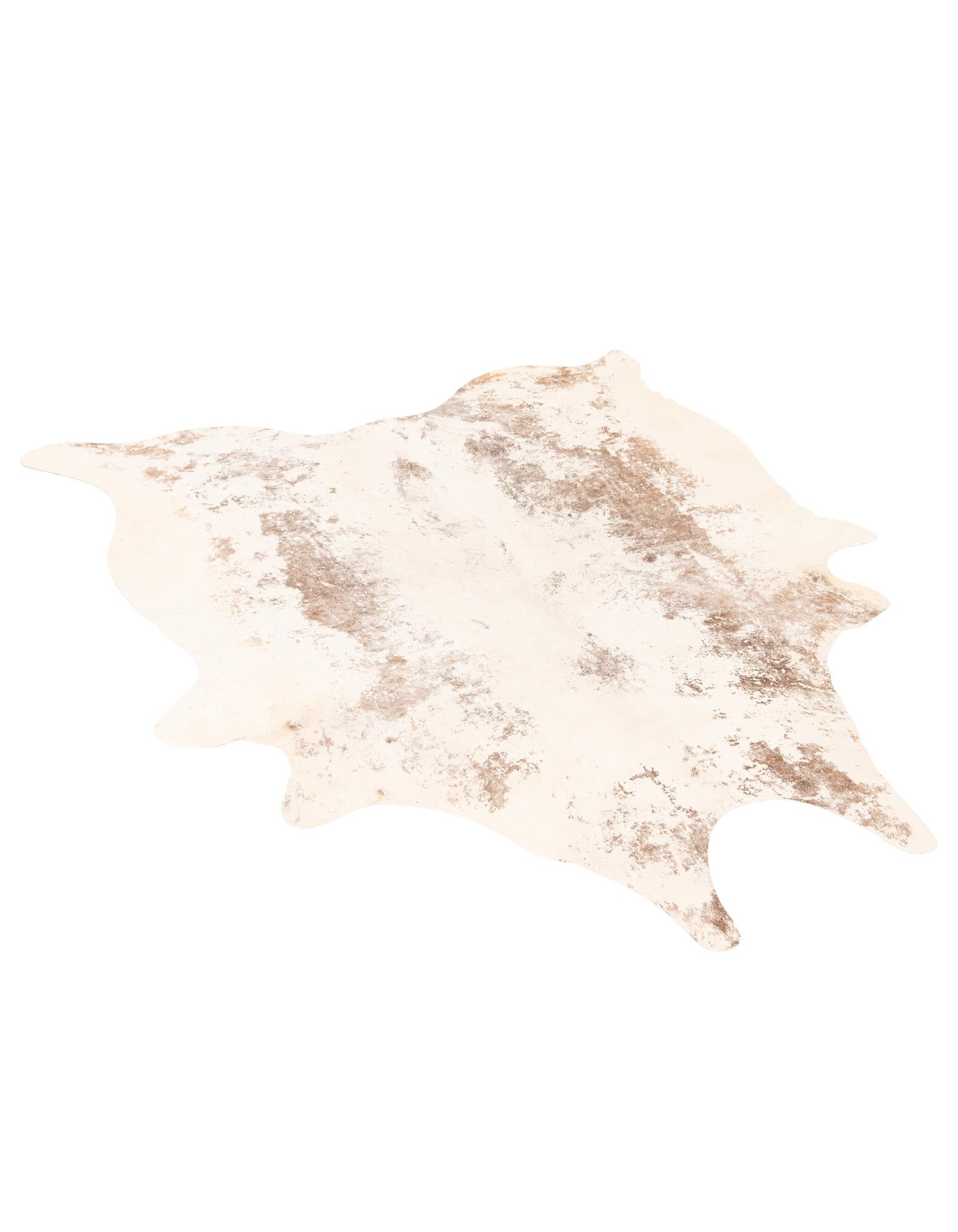 5' 11 x 6' 5 Cowhide Leather Rug