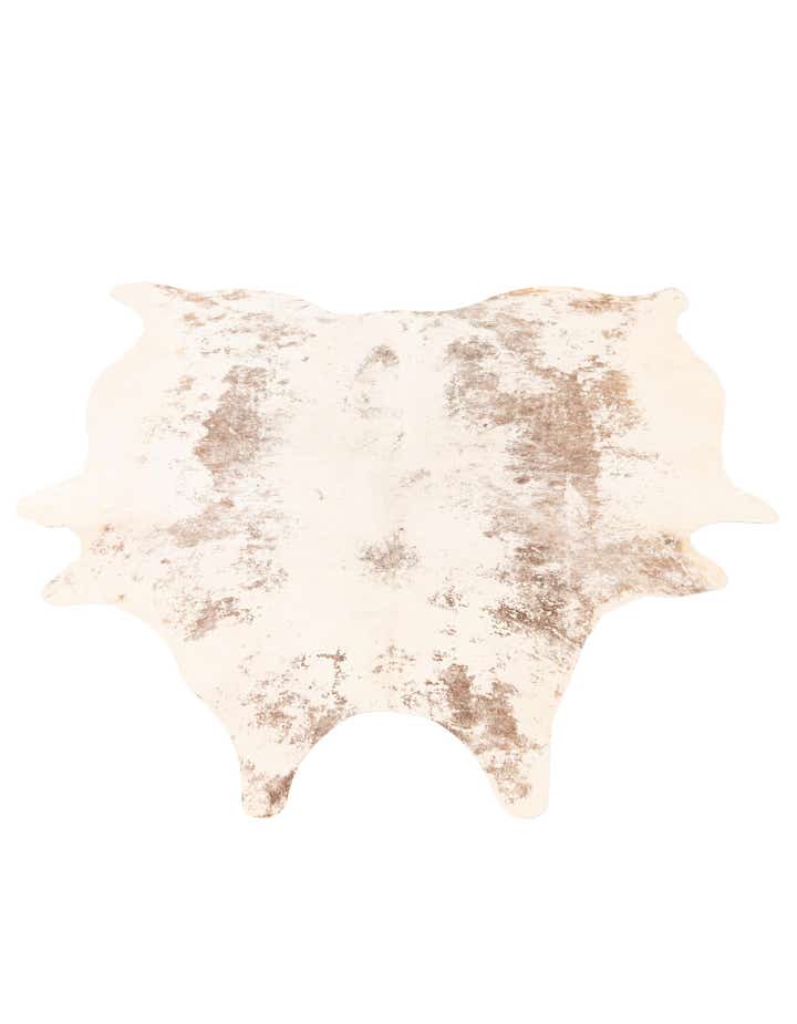 5' 11 x 6' 5 Cowhide Leather Rug