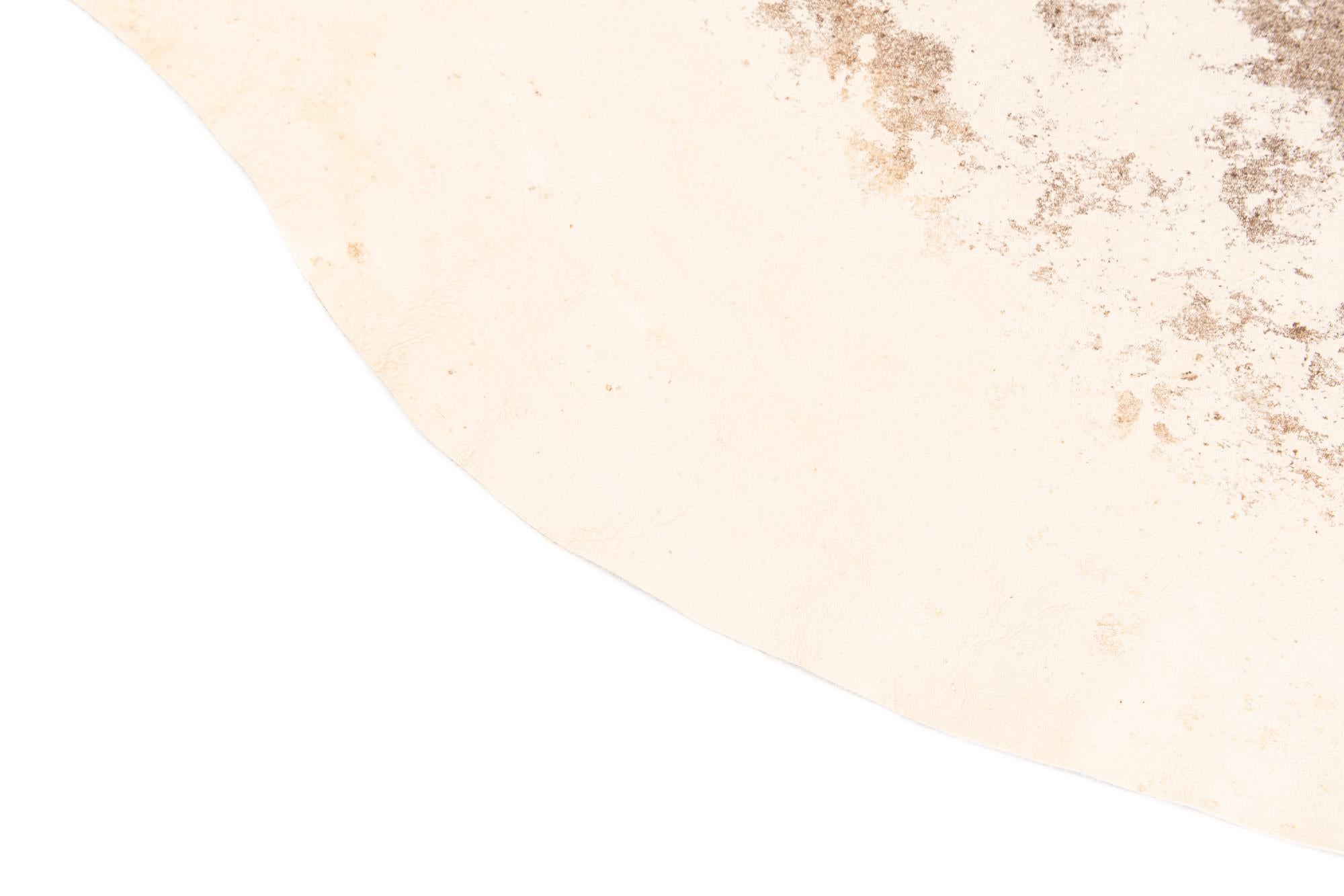 5' 11 x 6' 5 Cowhide Leather Rug