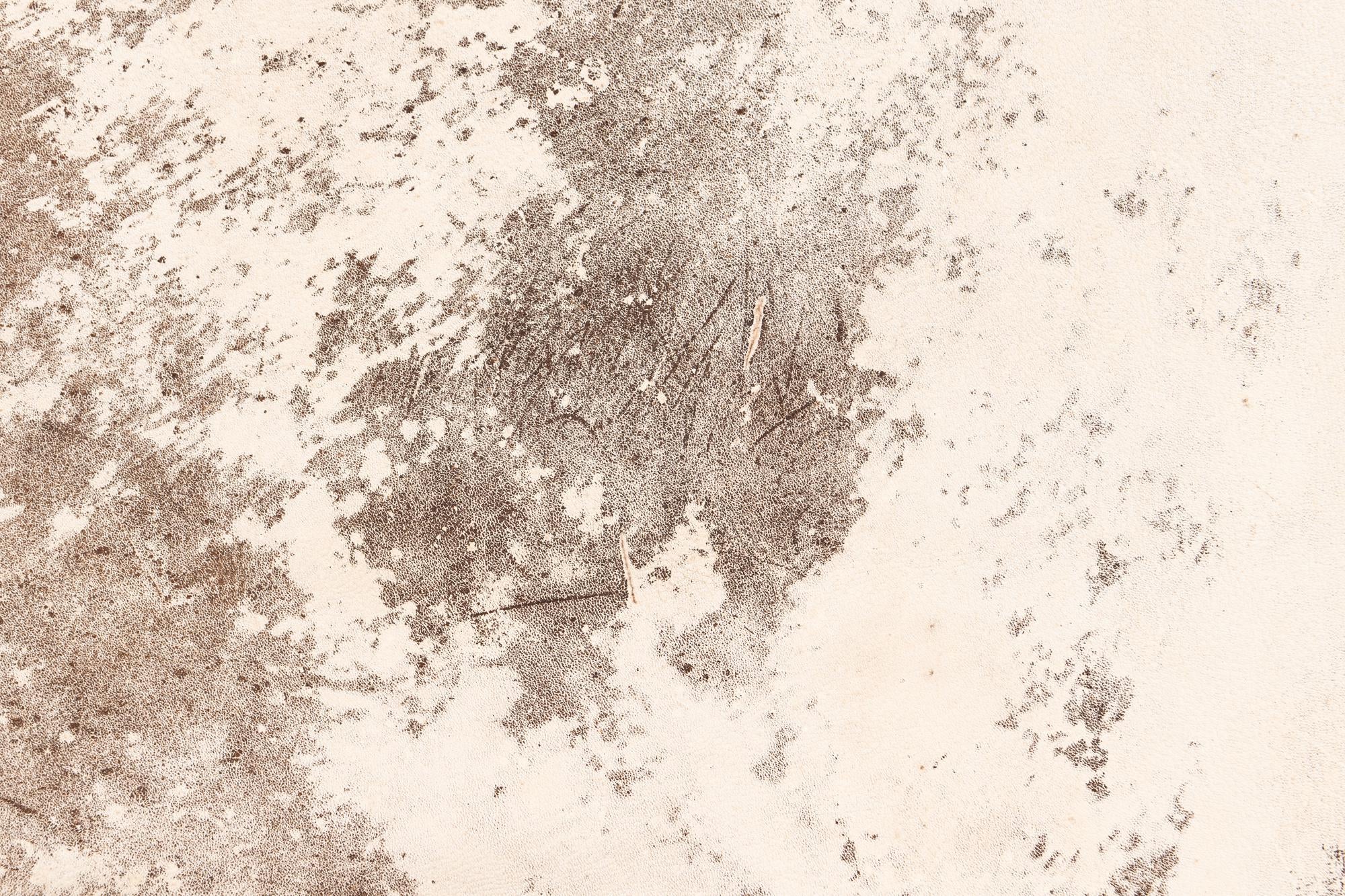 5' 11 x 6' 5 Cowhide Leather Rug