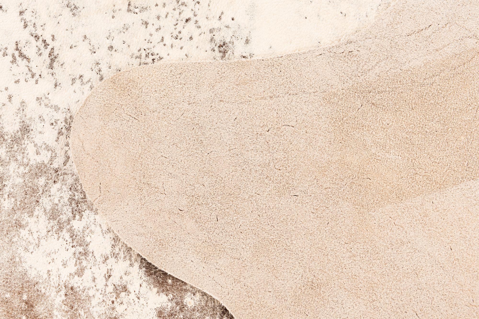 5' 11 x 6' 5 Cowhide Leather Rug