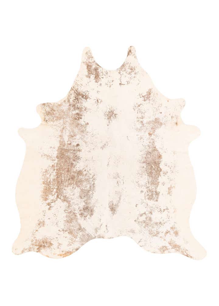 5' 11 x 6' 5 Cowhide Leather Rug