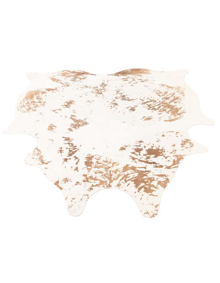 6' 8 x 7' 4 Cowhide Leather Rug