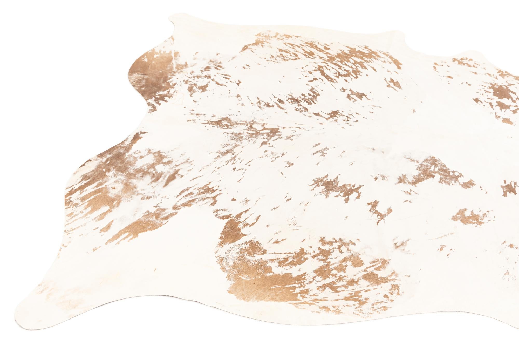 6' 8 x 7' 4 Cowhide Leather Rug