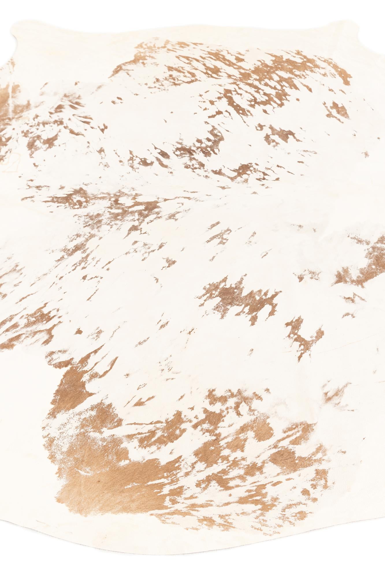 6' 8 x 7' 4 Cowhide Leather Rug