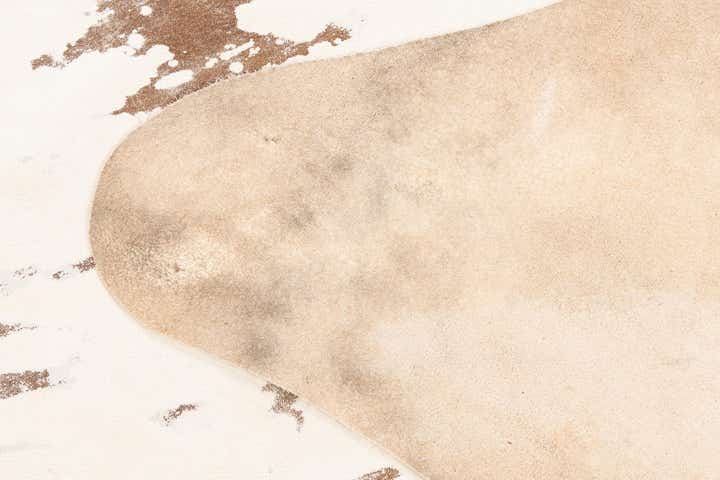 6' 8 x 7' 4 Cowhide Leather Rug