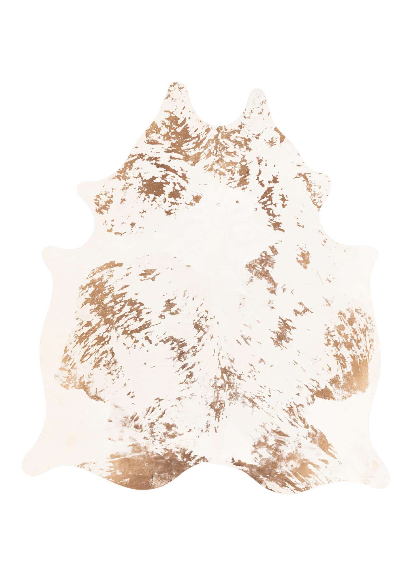 6' 8 x 7' 4 Cowhide Leather Rug