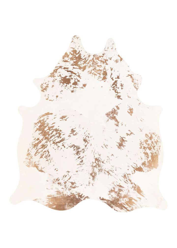 6' 8 x 7' 4 Cowhide Leather Rug