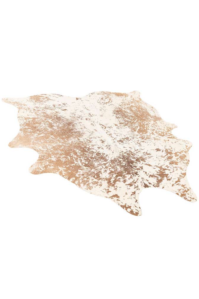 6' 7 x 7' 5 Cowhide Leather Rug