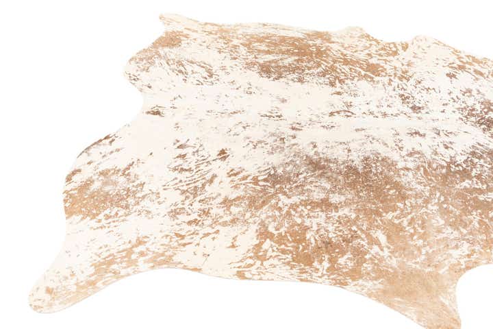 6' 7 x 7' 5 Cowhide Leather Rug