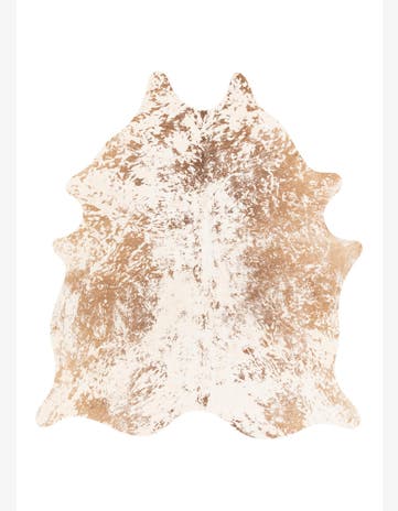 6' 7 x 7' 5 Cowhide Leather Rug
