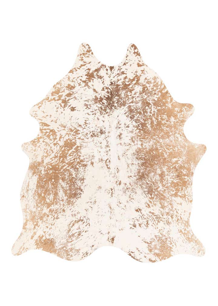 6' 7 x 7' 5 Cowhide Leather Rug