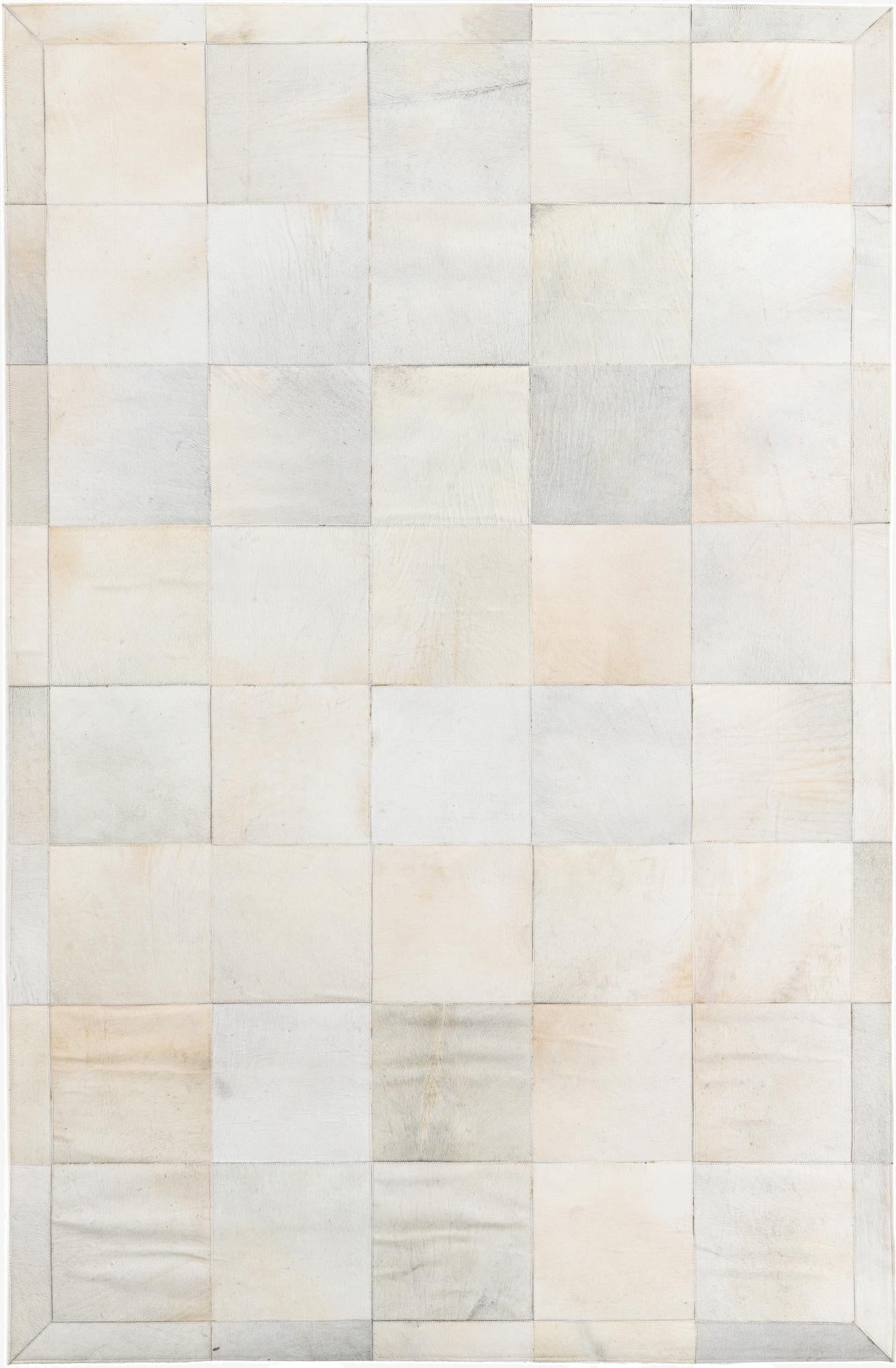 5' 2 x 8' Cowhide Leather Rug