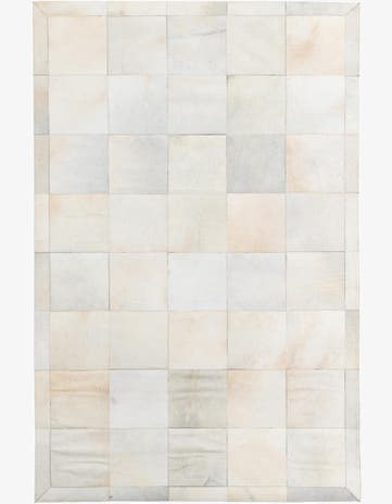 5' 2 x 8' Cowhide Leather Rug