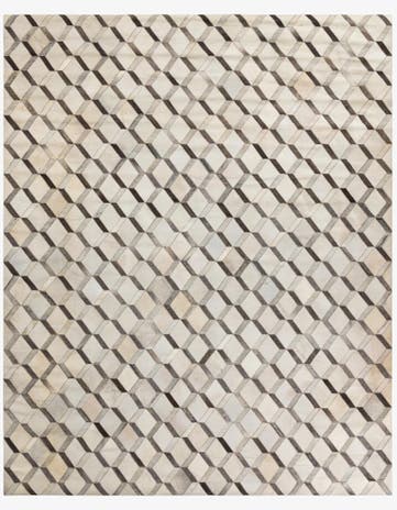 8' x 10' Cowhide Leather Rug