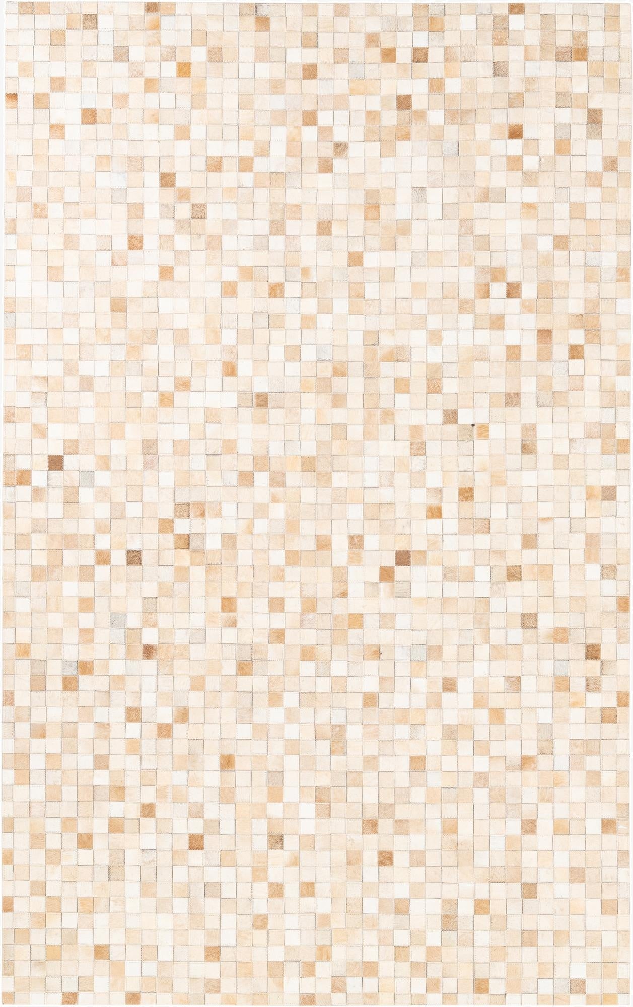 5' 1 x 8' 1 Cowhide Leather Rug