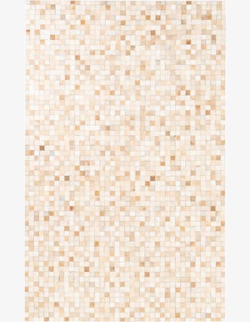 5' 1 x 8' 1 Cowhide Leather Rug