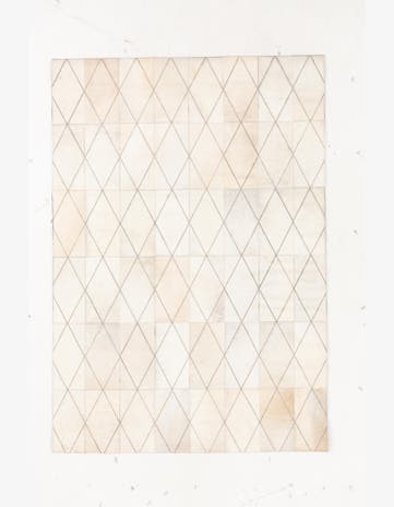 4' 1 x 5' 10 Cowhide Leather Rug