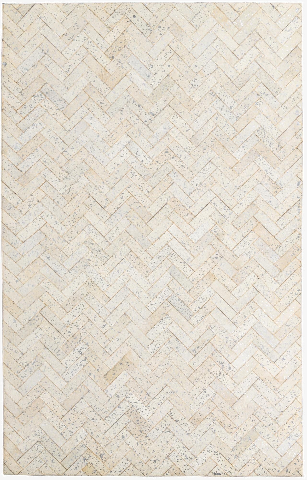 5' x 7' 9 Cowhide Leather Rug