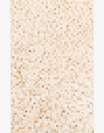 5' 1 x 8' 1 Cowhide Leather Rug