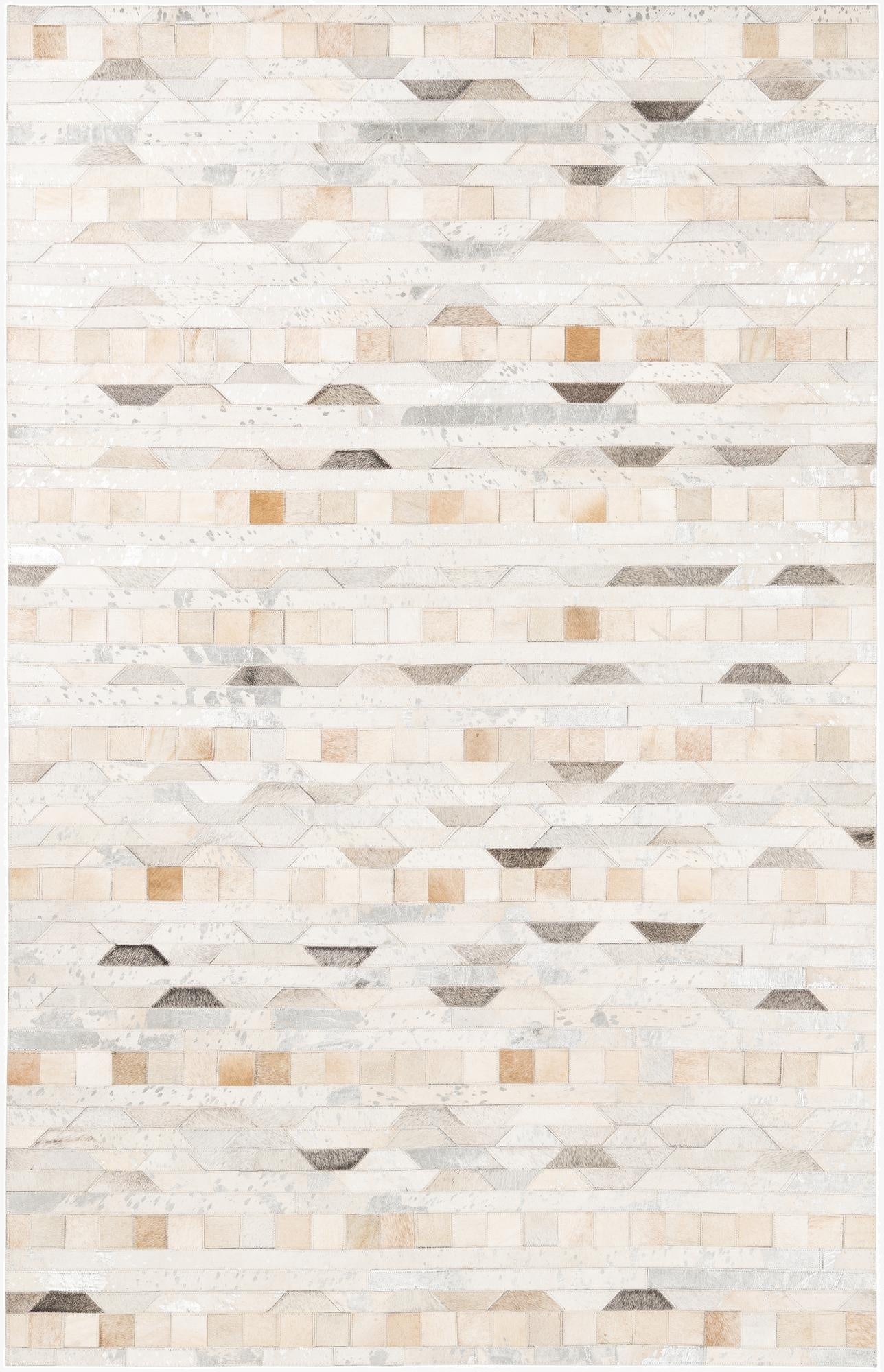 5' x 7' 10 Cowhide Leather Rug