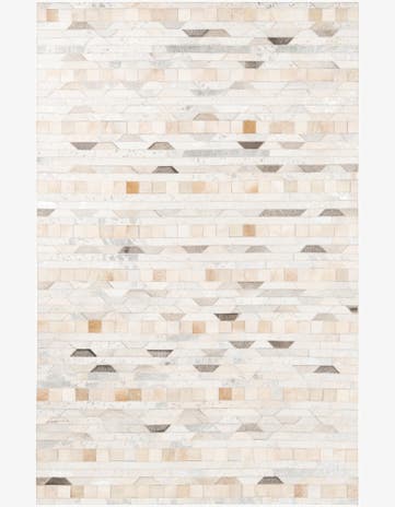 5' x 7' 10 Cowhide Leather Rug