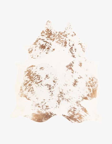 6' 8 x 7' 4 Cowhide Leather Rug