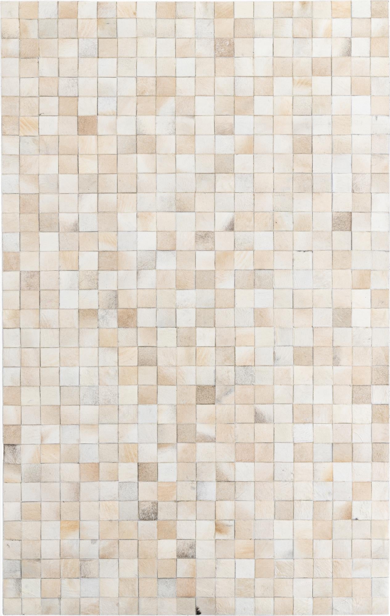 5' 1 x 8' Cowhide Leather Rug