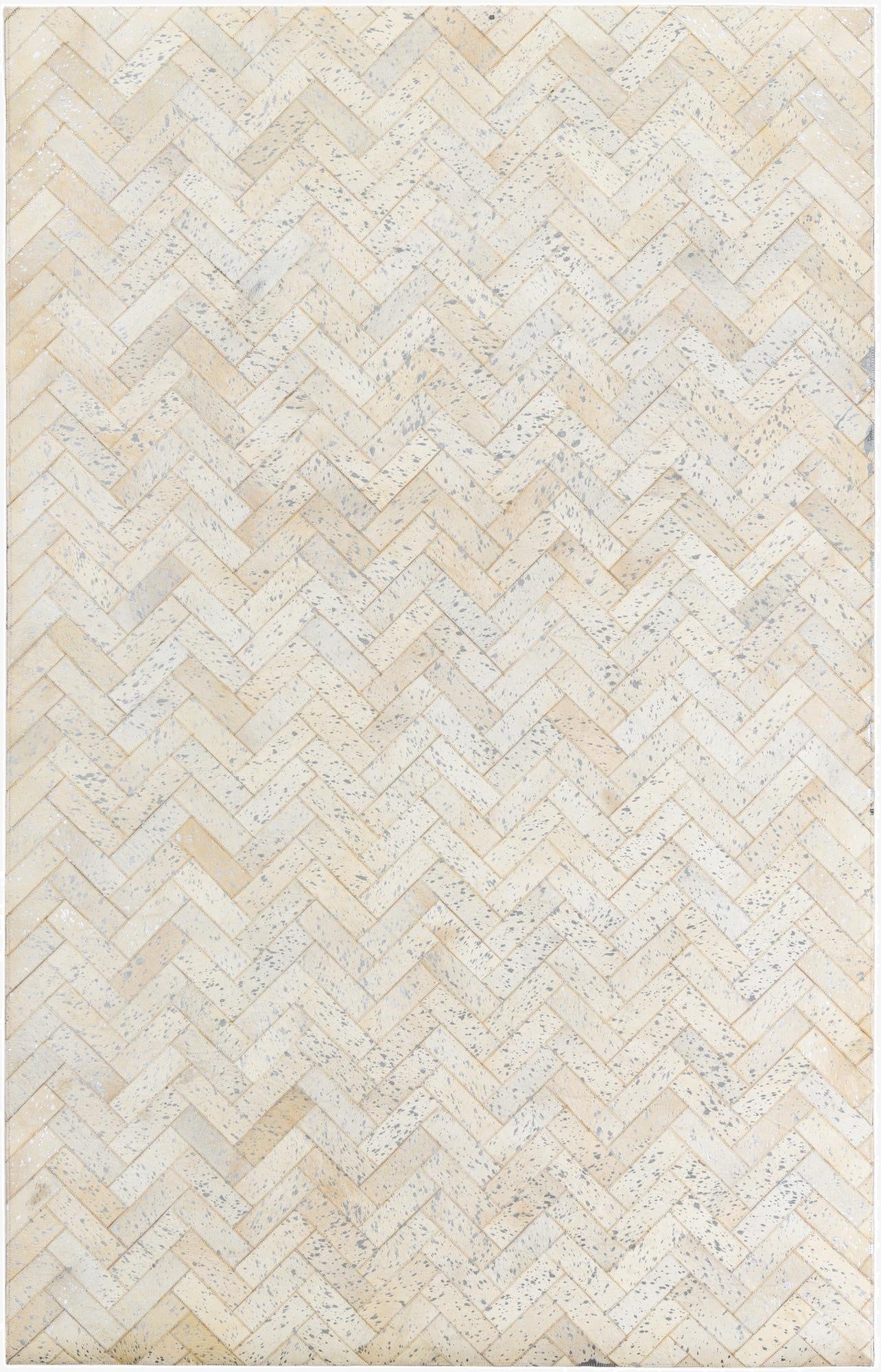 5' x 7' 10 Cowhide Leather Rug