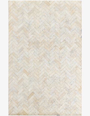 5' x 7' 10 Cowhide Leather Rug