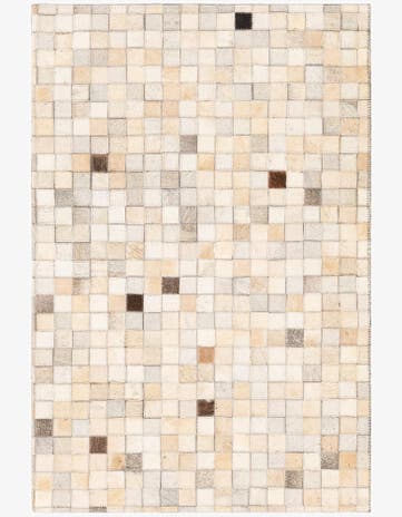 2' x 3' Cowhide Leather Rug