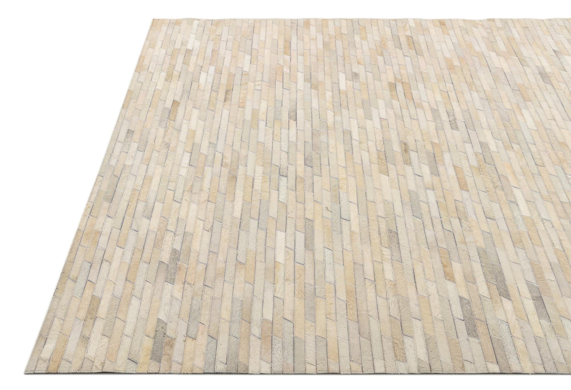 5' 4 x 7' 5 Cowhide Rug
