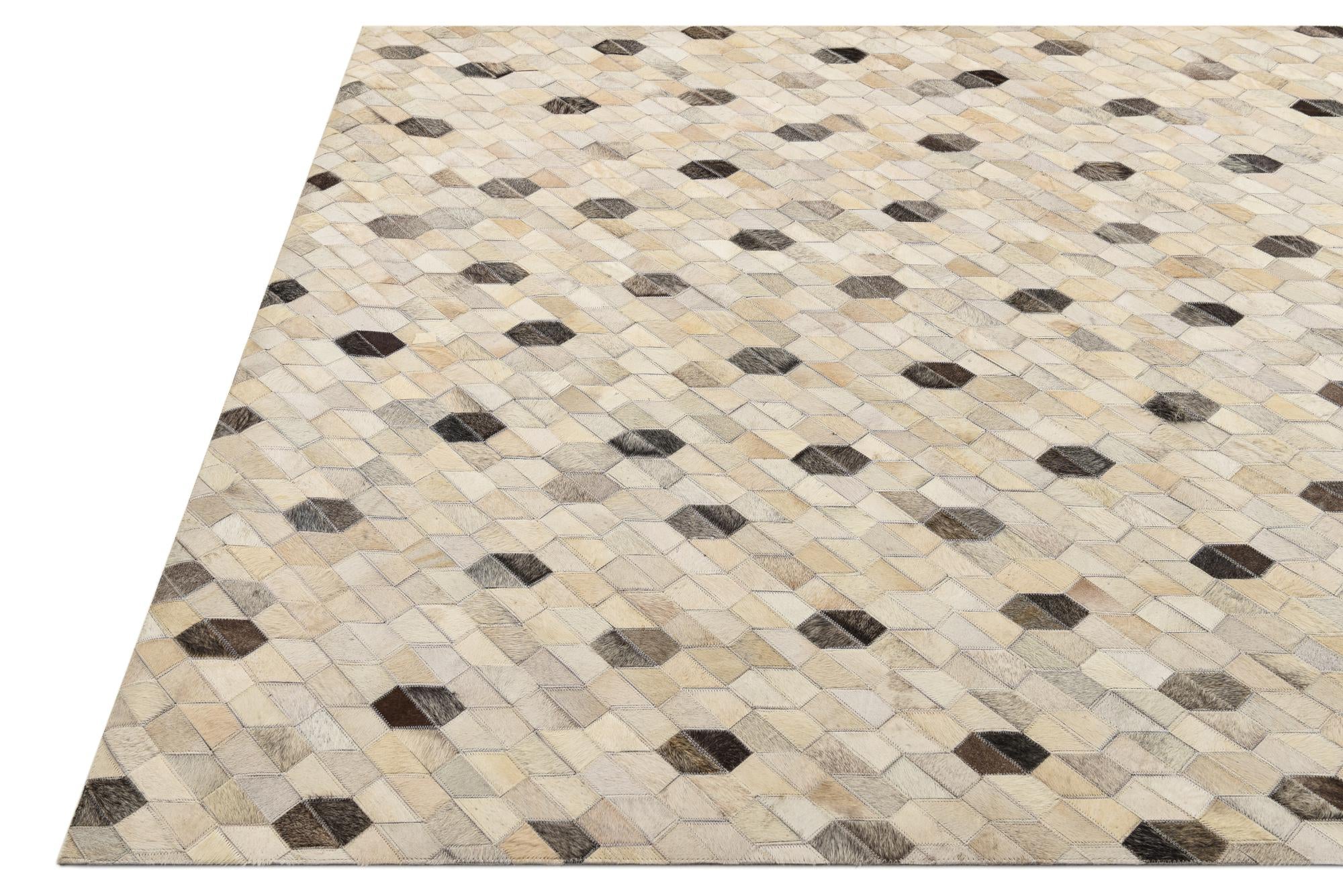 5' 3 x 7' 8 Cowhide Rug
