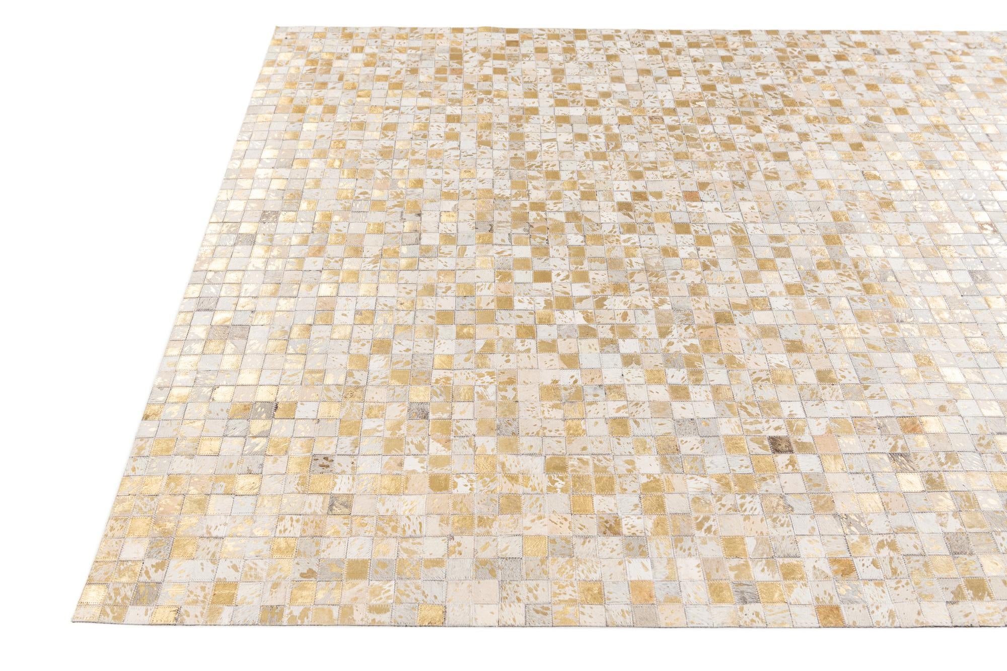 6' x 9' Cowhide Stocks Rug