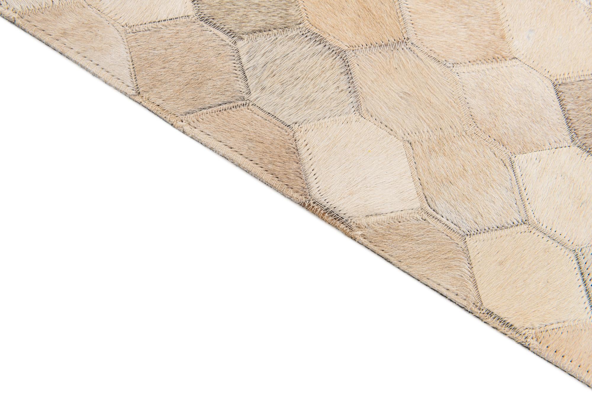 6' 8 x 10' Cowhide Stocks Rug