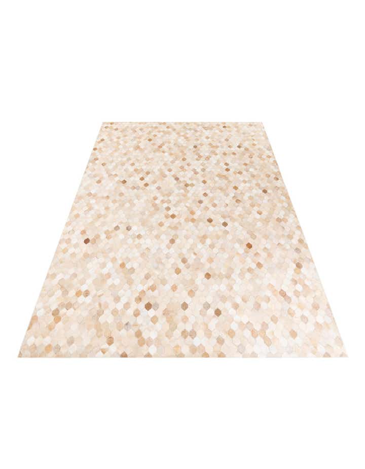 6' 7 x 9' 11 Cowhide Stocks Rug