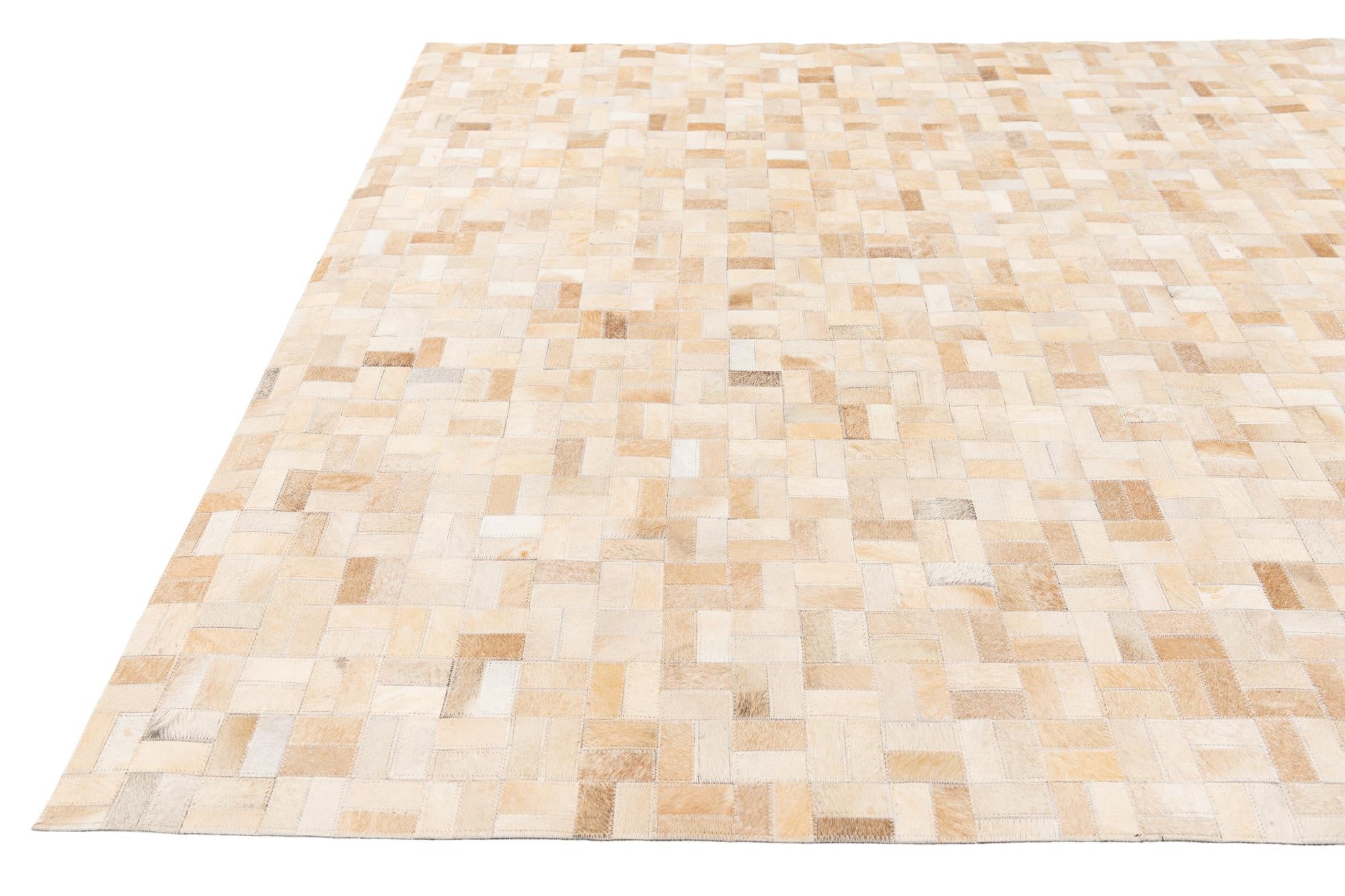 5' 3 x 7' 5 Cowhide Stocks Rug