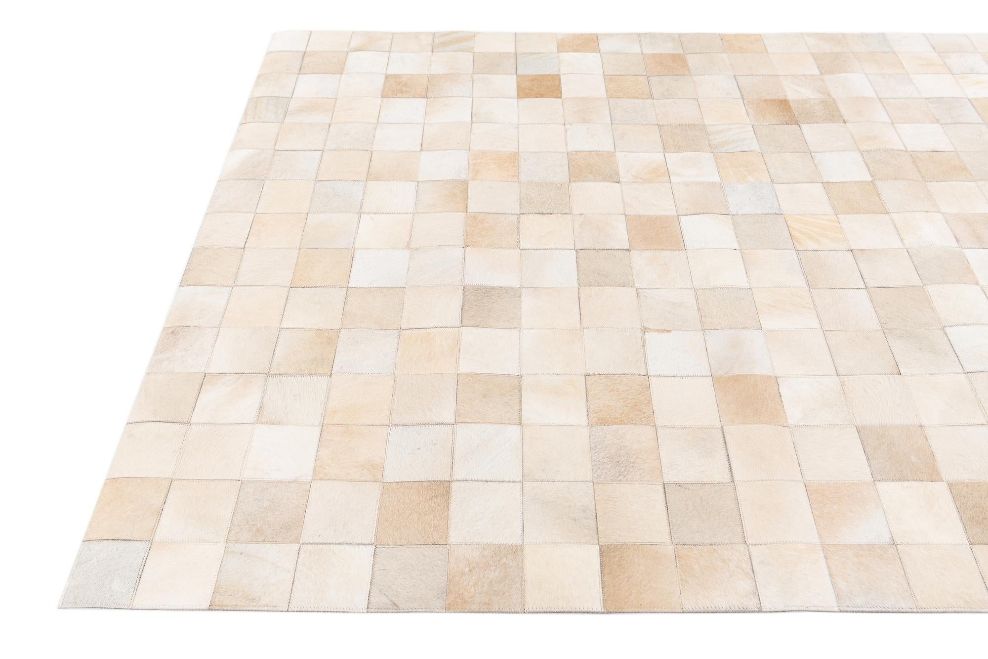 4' 11 x 7' 11 Cowhide Stocks Rug