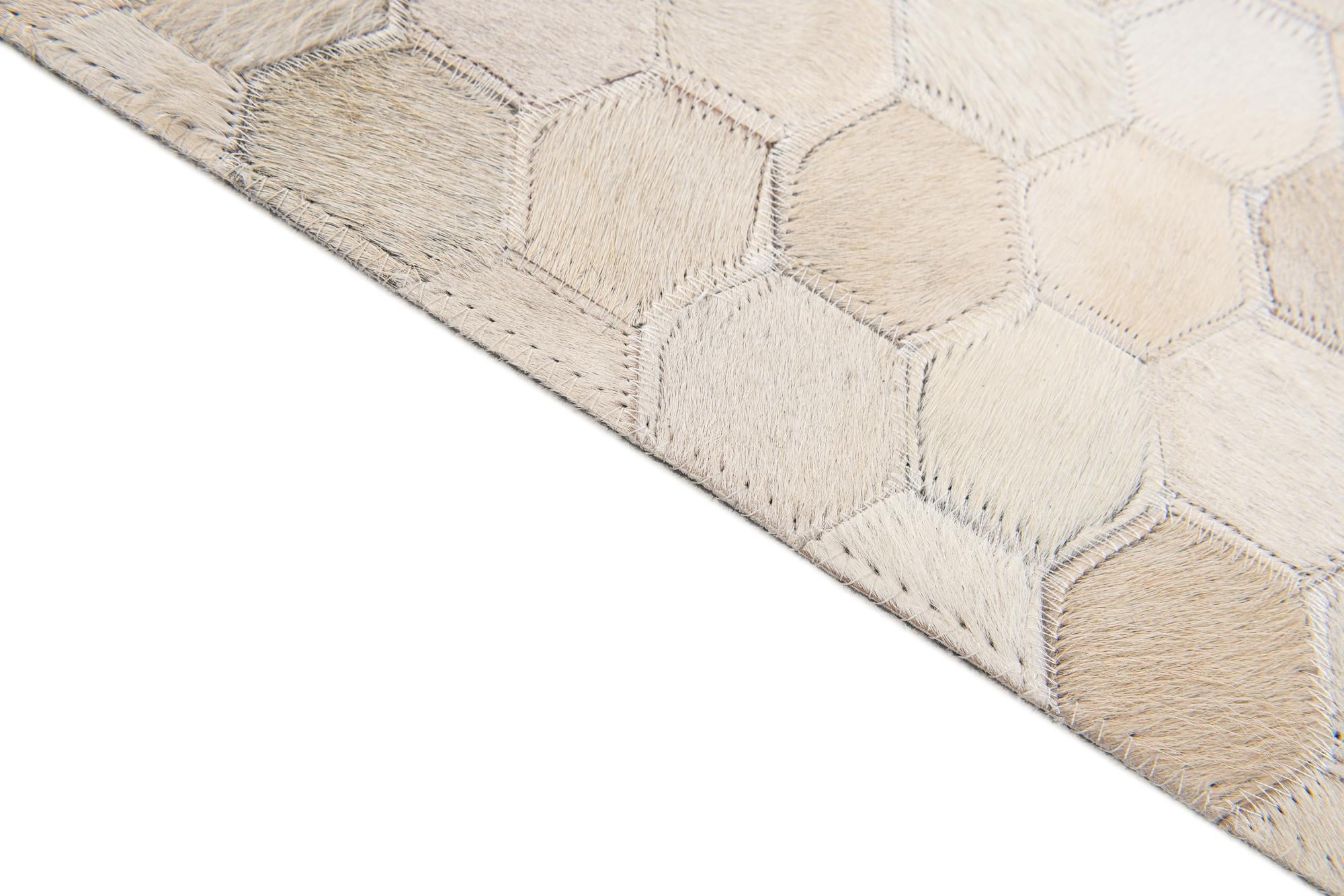 4' 11 x 7' 11 Cowhide Stocks Rug