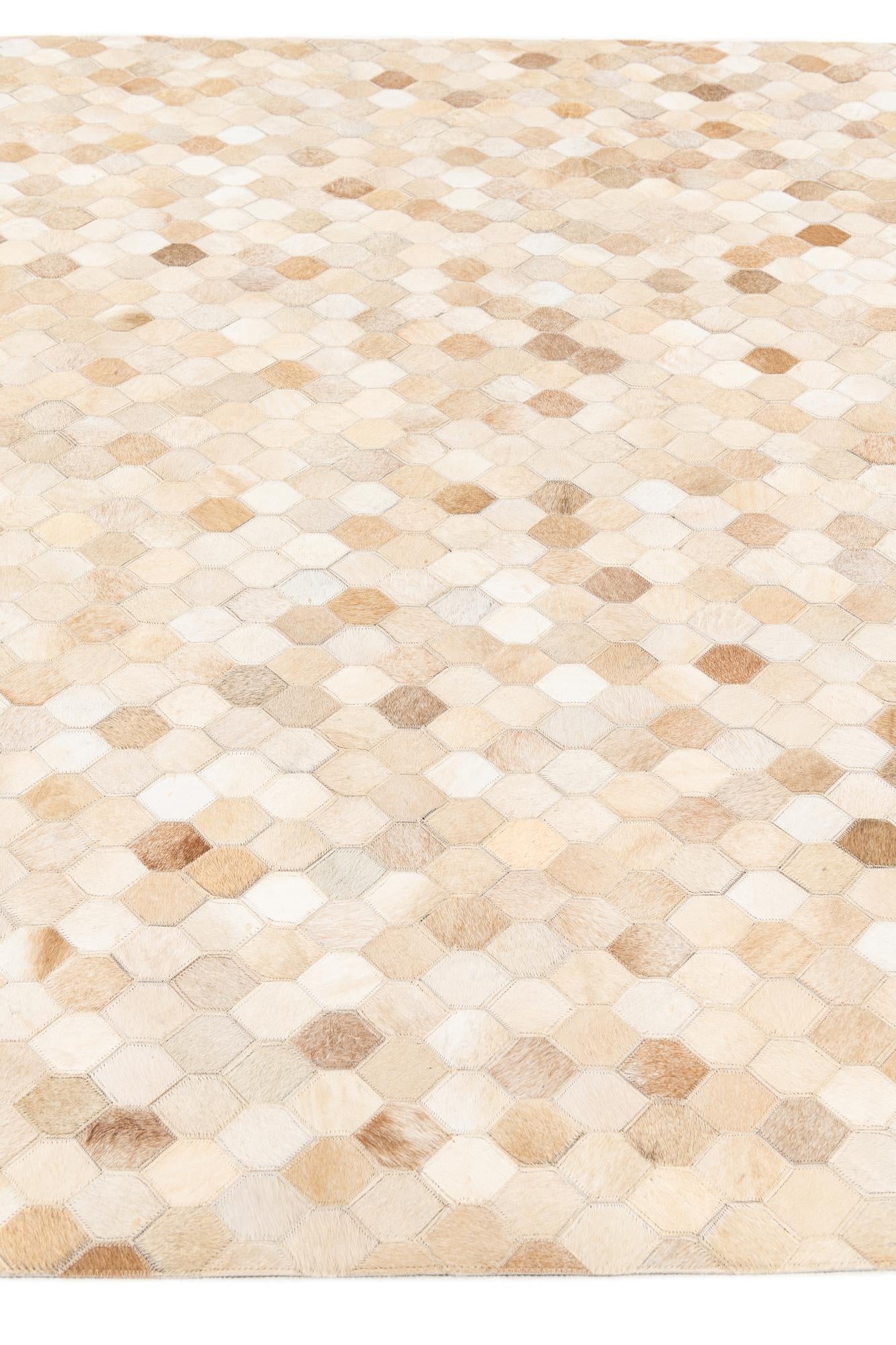 5' 9 x 7' 11 Cowhide Stocks Rug