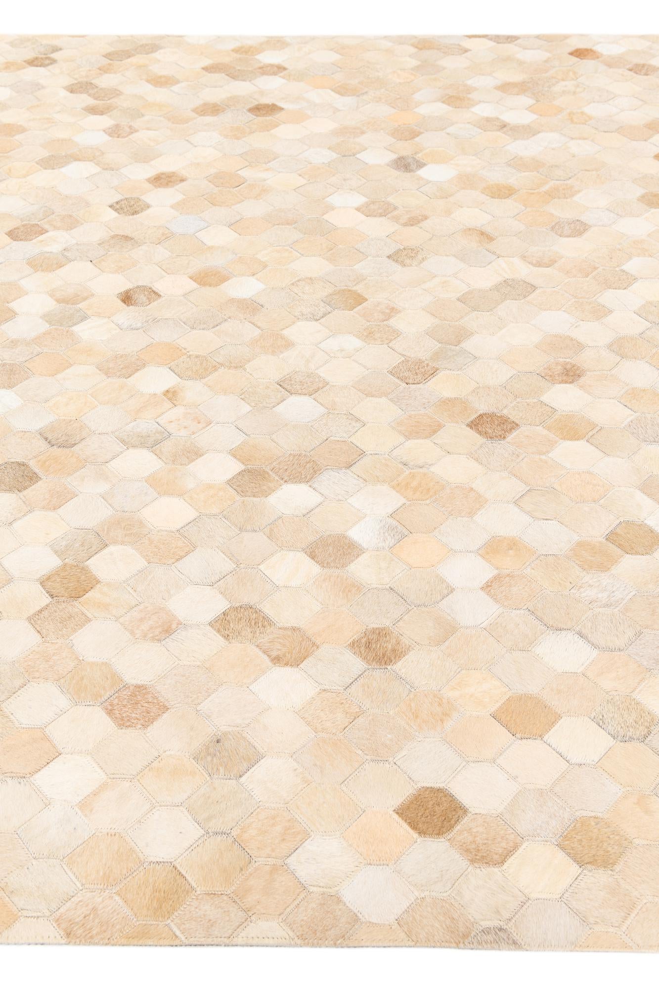 5' 7 x 8' Cowhide Stocks Rug