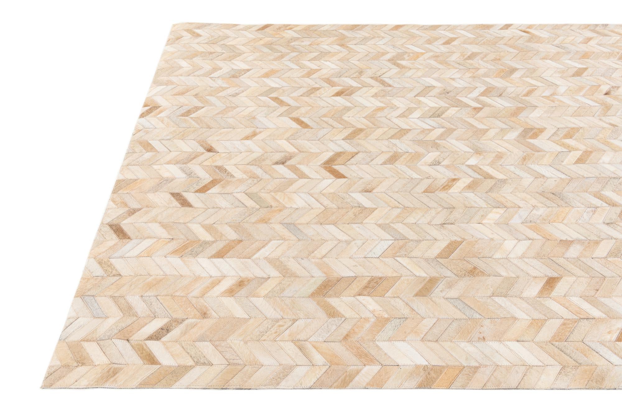 5' 1 x 8' Cowhide Stocks Rug